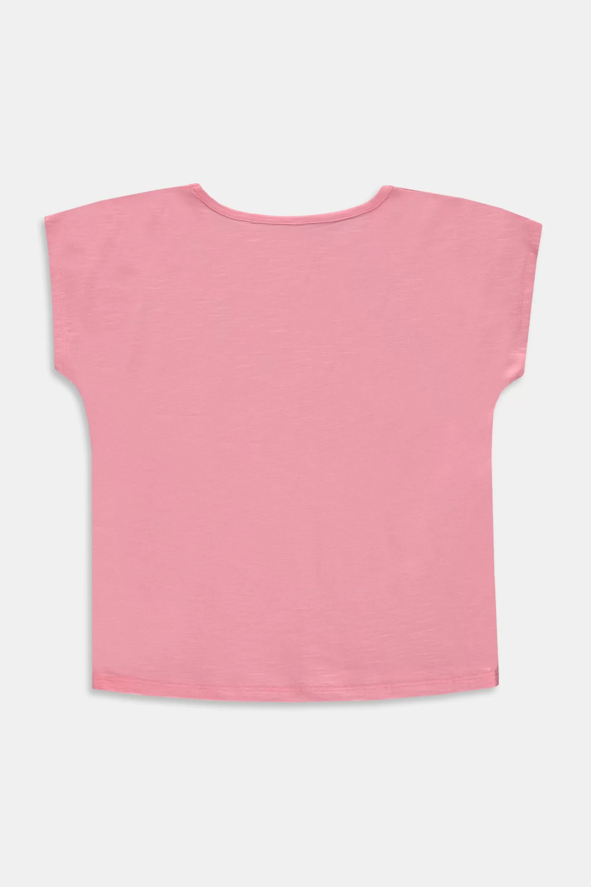 T-Shirt mit Slub-Struktur und Print an der Brust-ESPRIT Best
