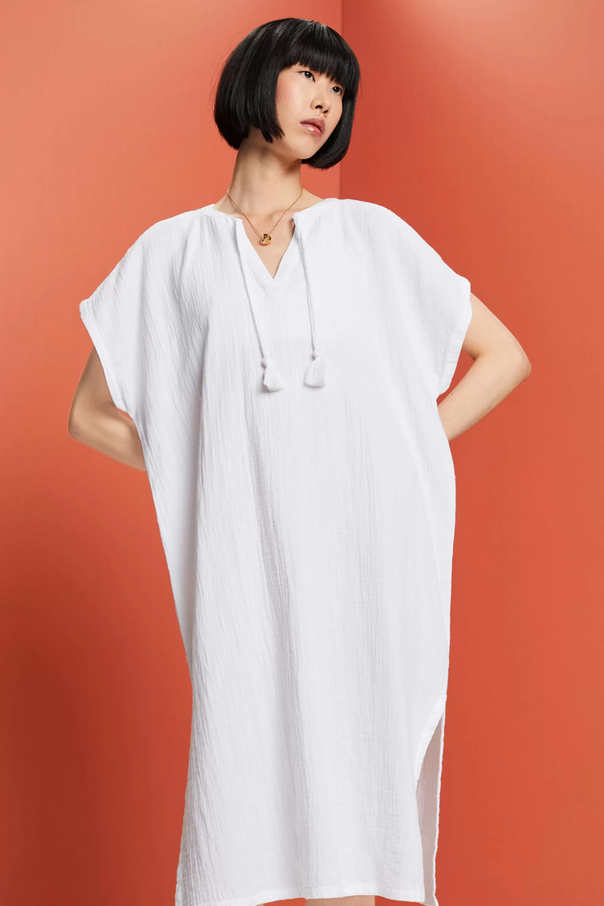 Tunika-Strandkleid, 100% Baumwolle-ESPRIT Online