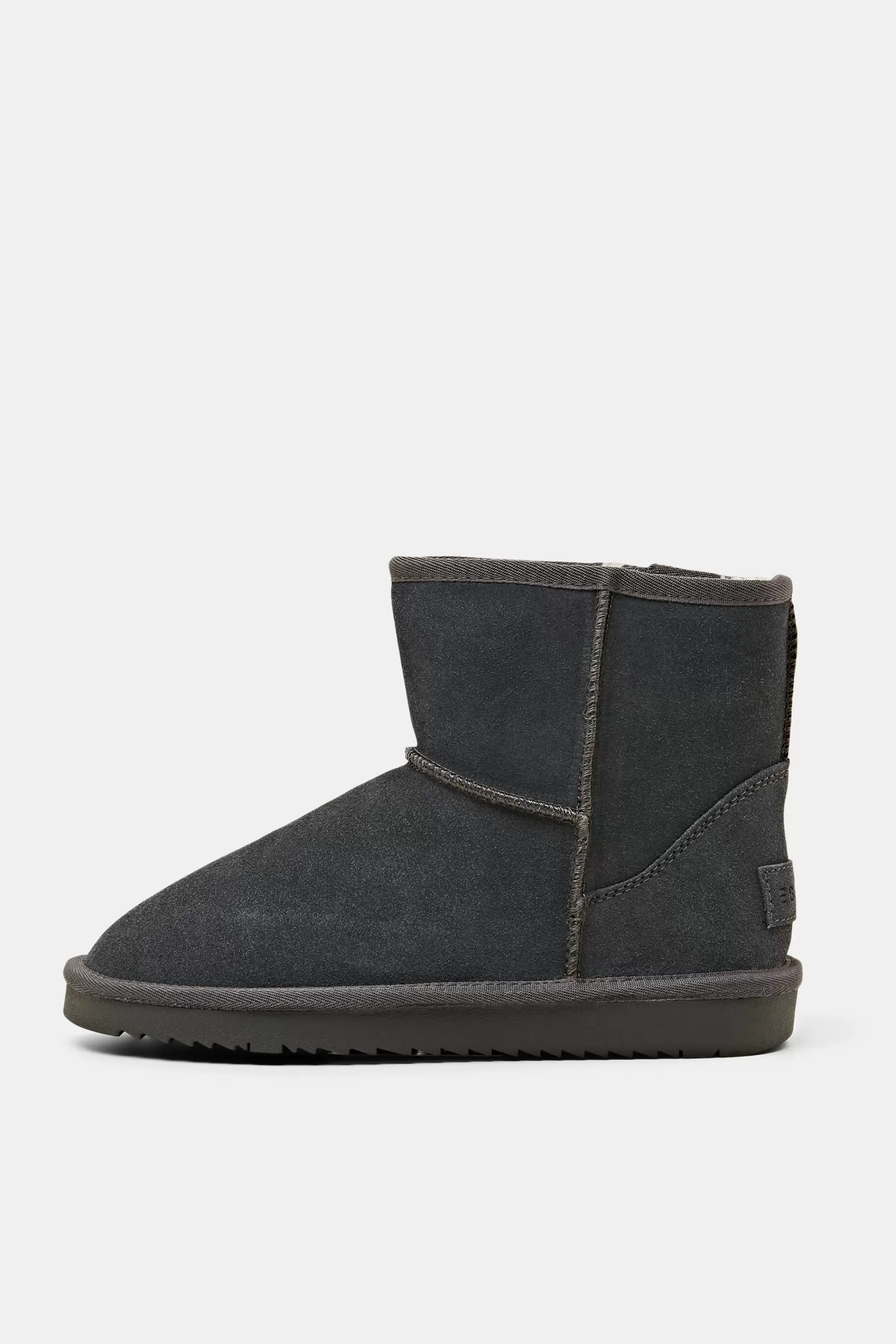 Veloursleder-Boots mit Kunstfellfutter-ESPRIT Outlet