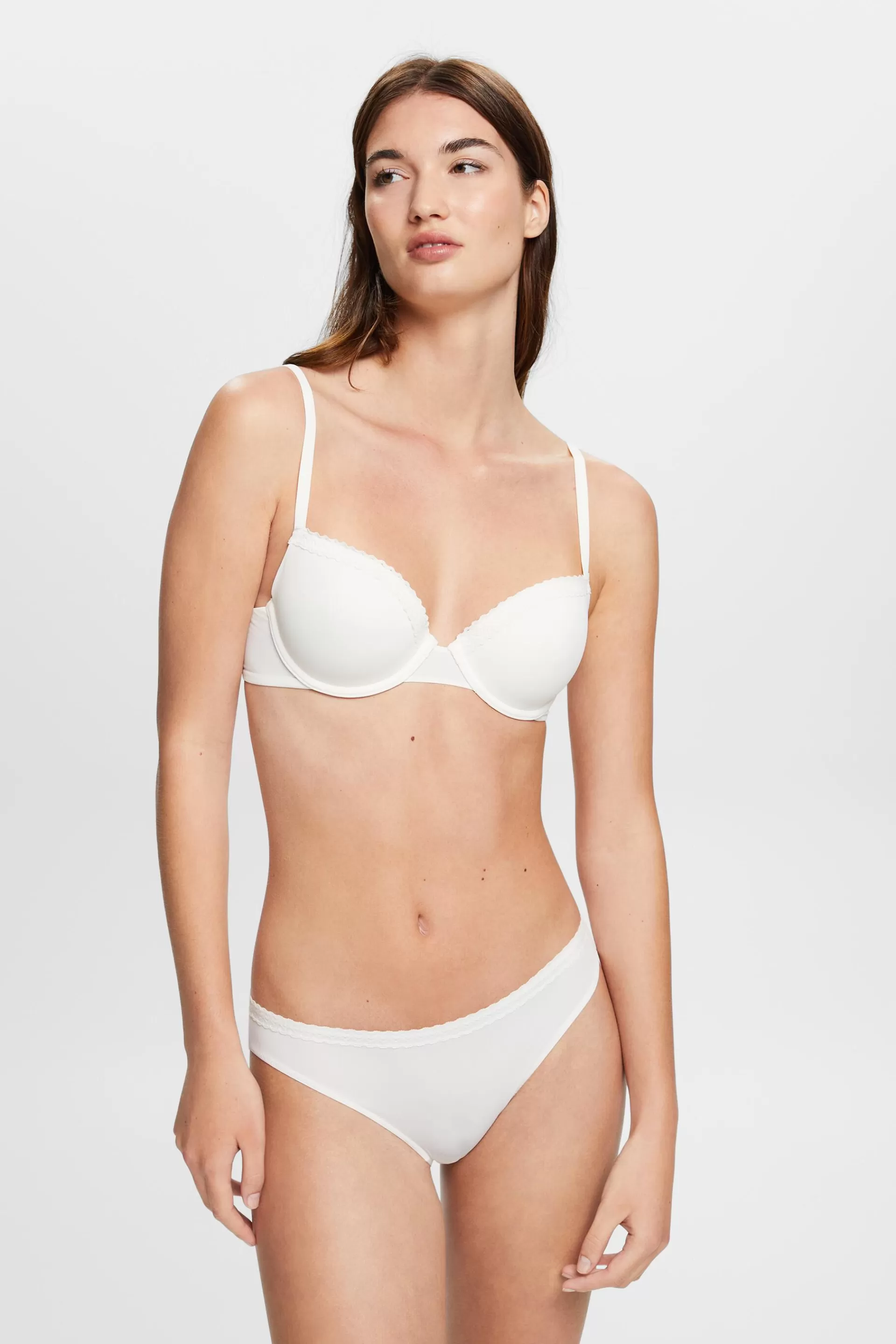 Wattierter Bügel-BH aus Mikrofaser mit Spitze-ESPRIT Flash Sale