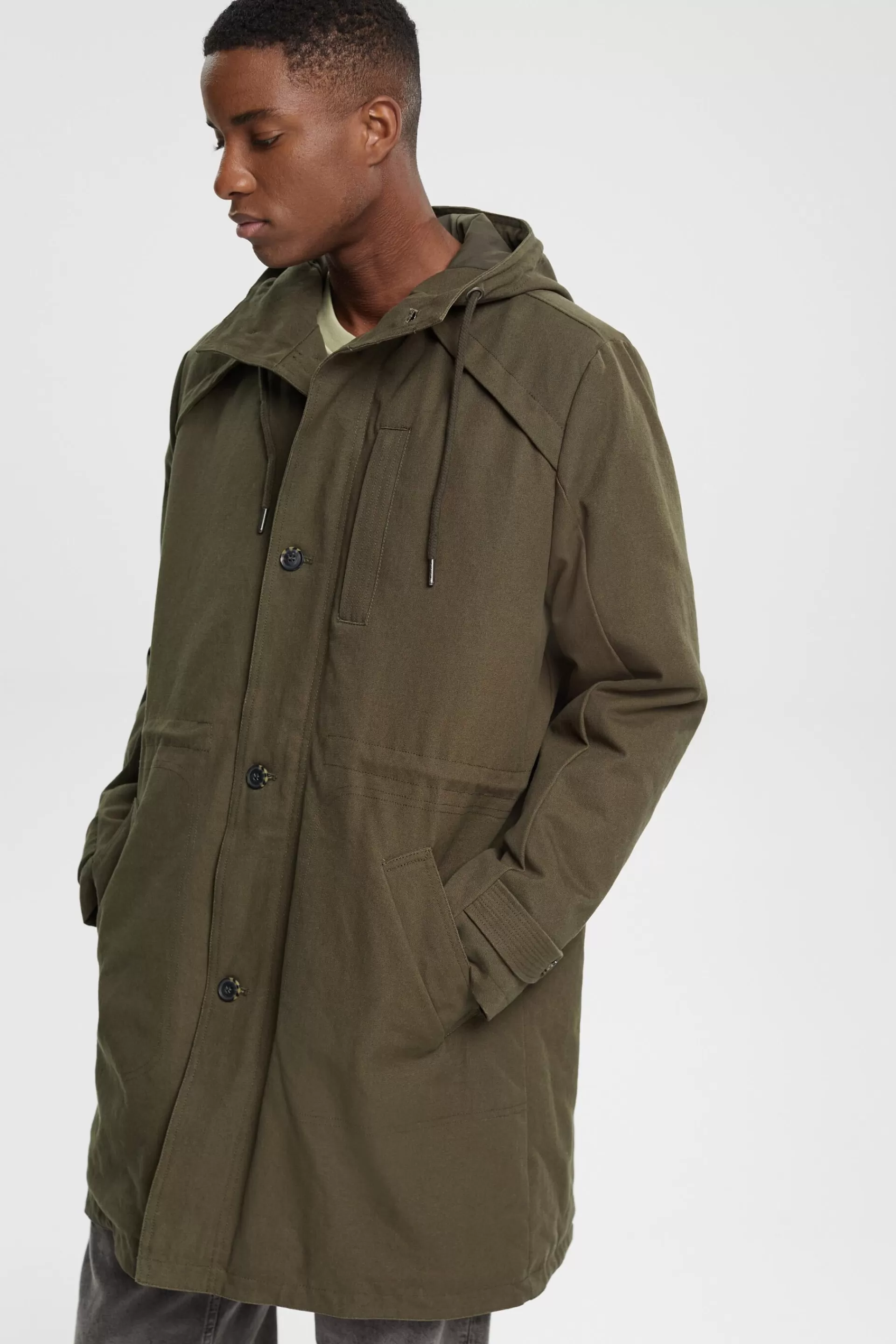 Wattierter Parka mit Tunnelzugkapuze-ESPRIT Best