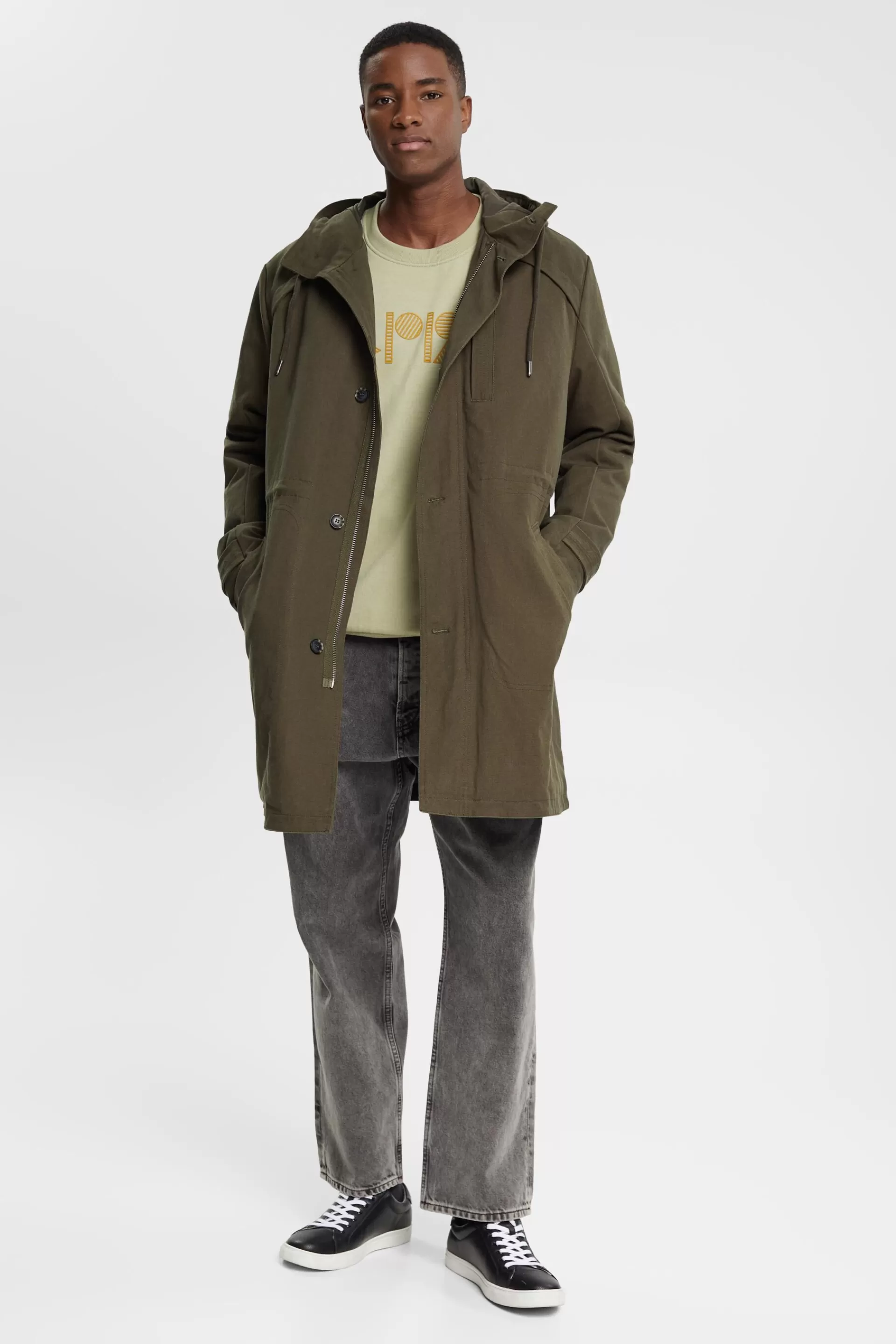 Wattierter Parka mit Tunnelzugkapuze-ESPRIT Best