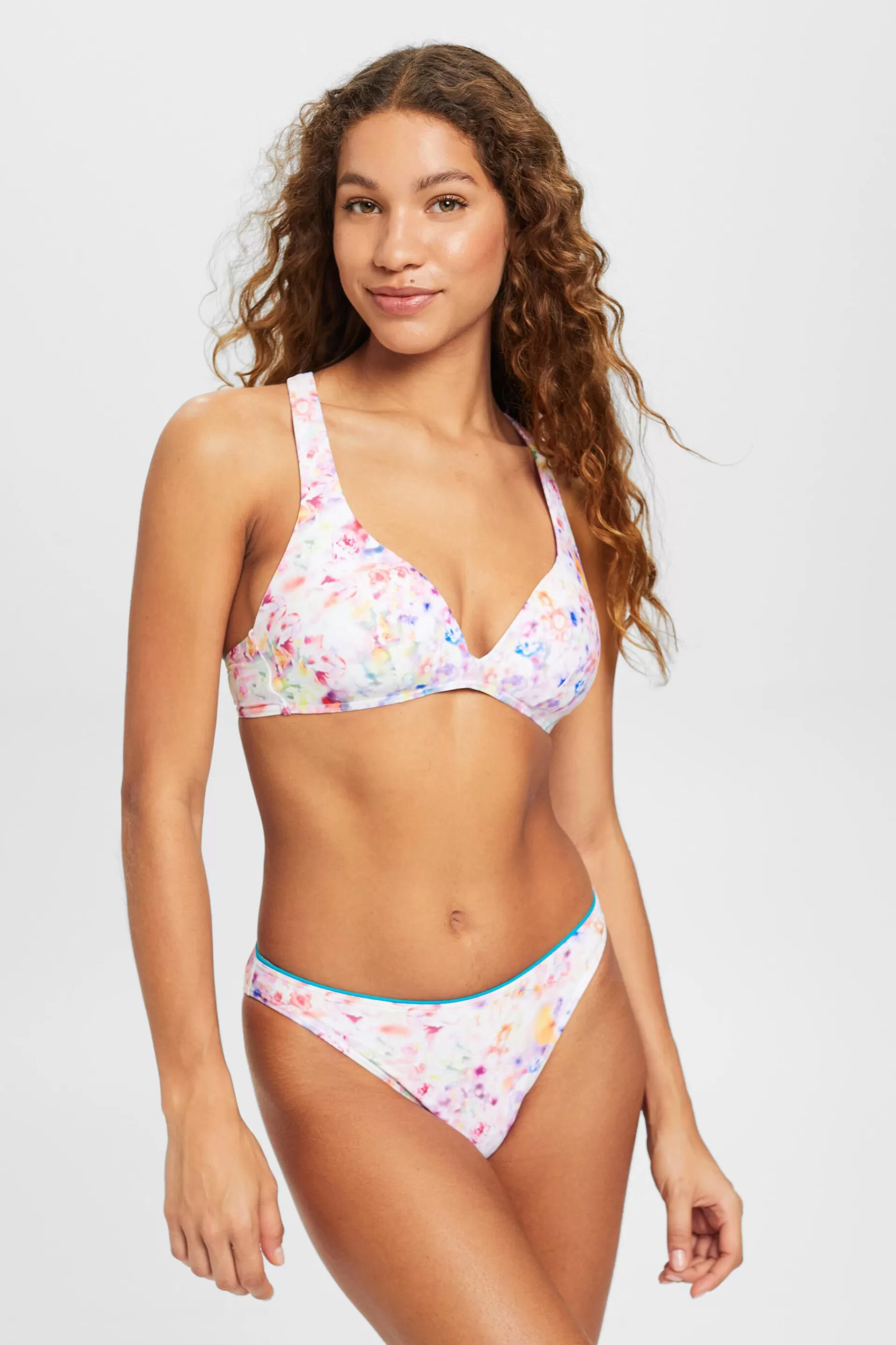 Wattiertes Bikini-Top mit floralem Print-ESPRIT Cheap