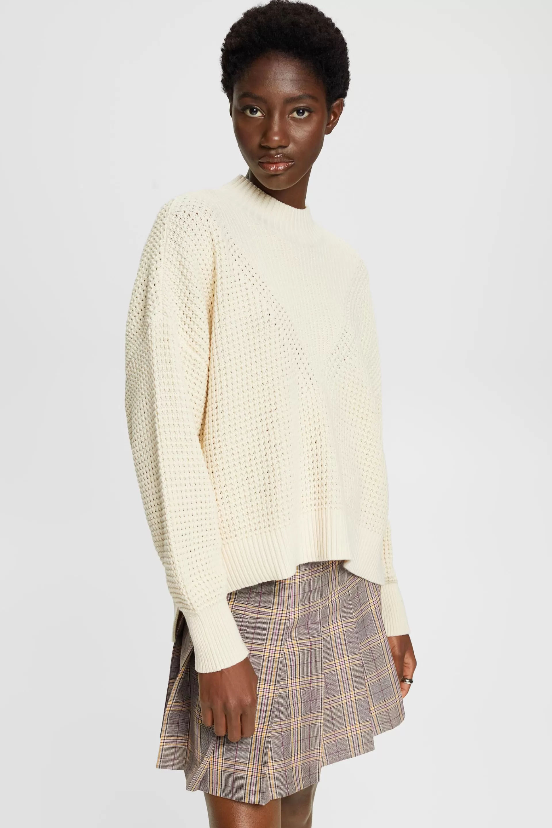 Weiter Pullover mit Stehkragen-ESPRIT New